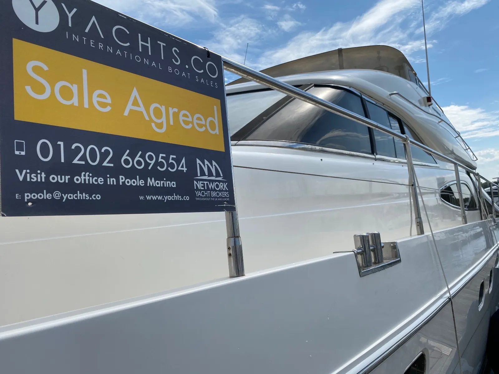 A YACHTS.CO Sale Agreed board on a motor yacht
